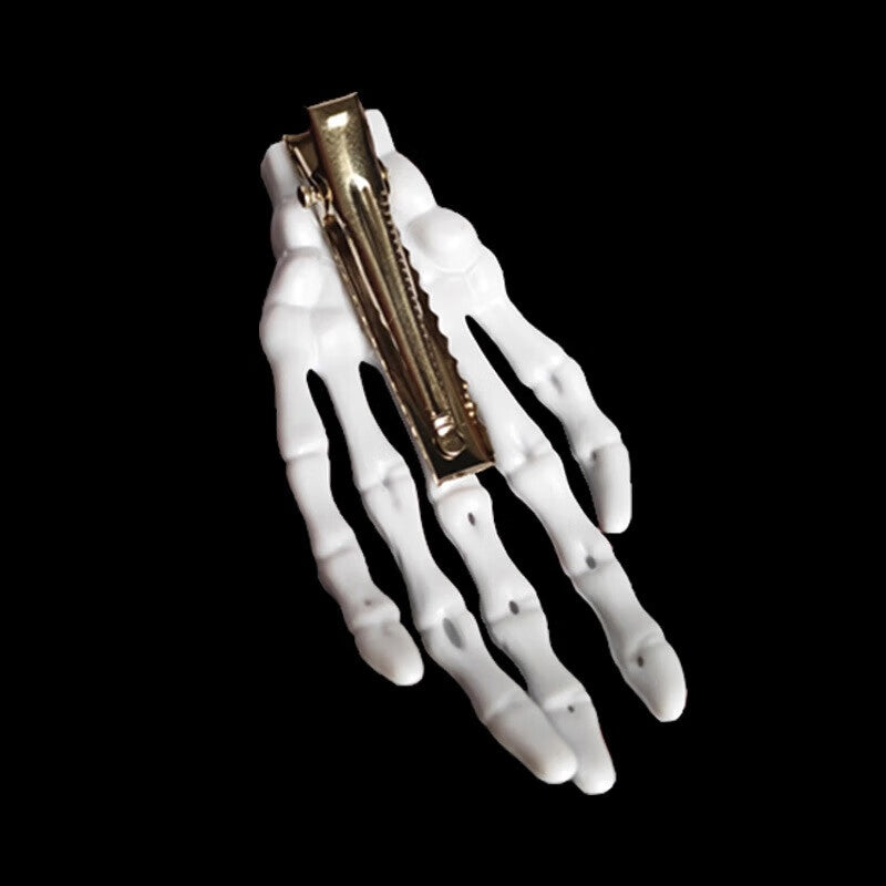 Halloween Glow-in-Dark Skeleton Hand Hair Clip
