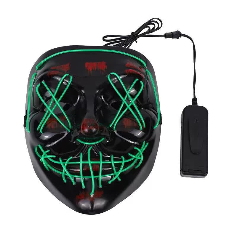 Halloween LED Light-Up Cyberpunk Mask