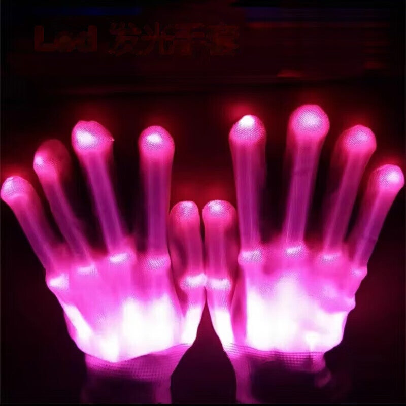 LED Light-Up Skeleton Gloves Halloween