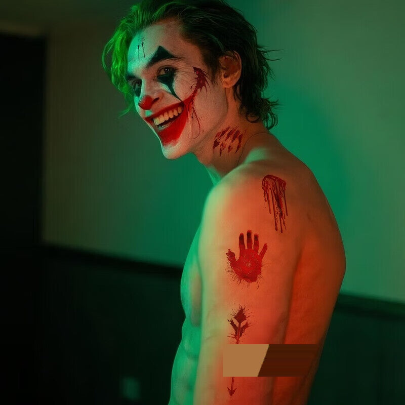 Halloween Clown Face Tattoo Stickers