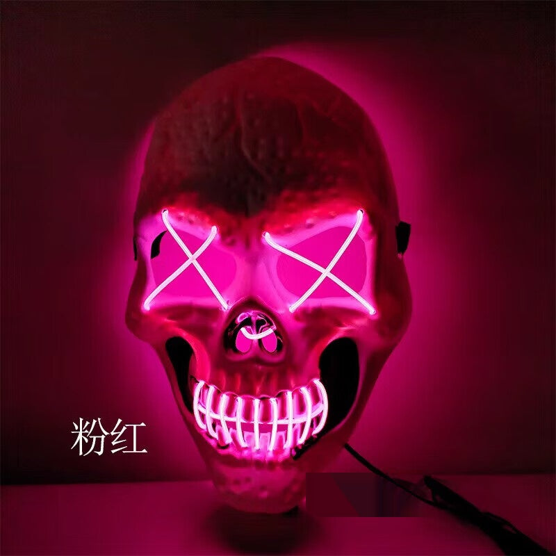 Halloween LED Light-Up Skull Mask