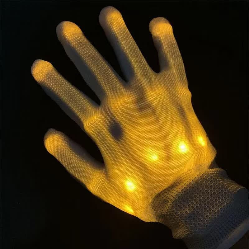 LED Light-Up Skeleton Gloves Halloween