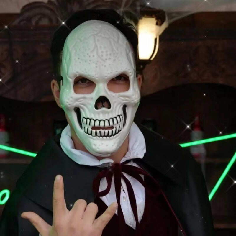 Halloween LED Light-Up Skull Mask