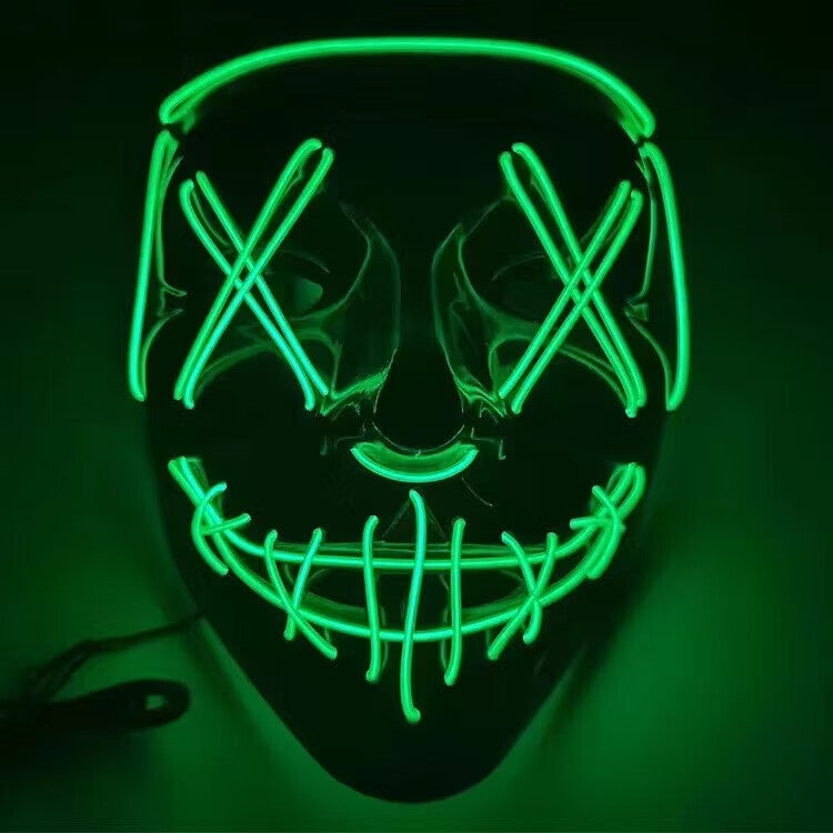 Halloween LED Light-Up Cyberpunk Mask