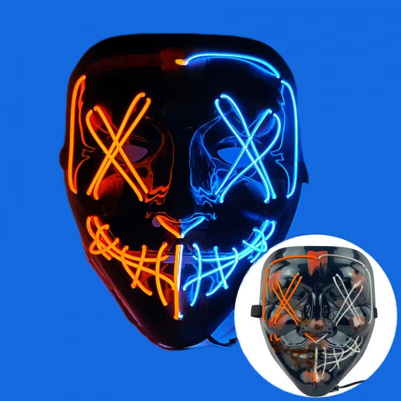 Halloween LED Light-Up Cyberpunk Mask
