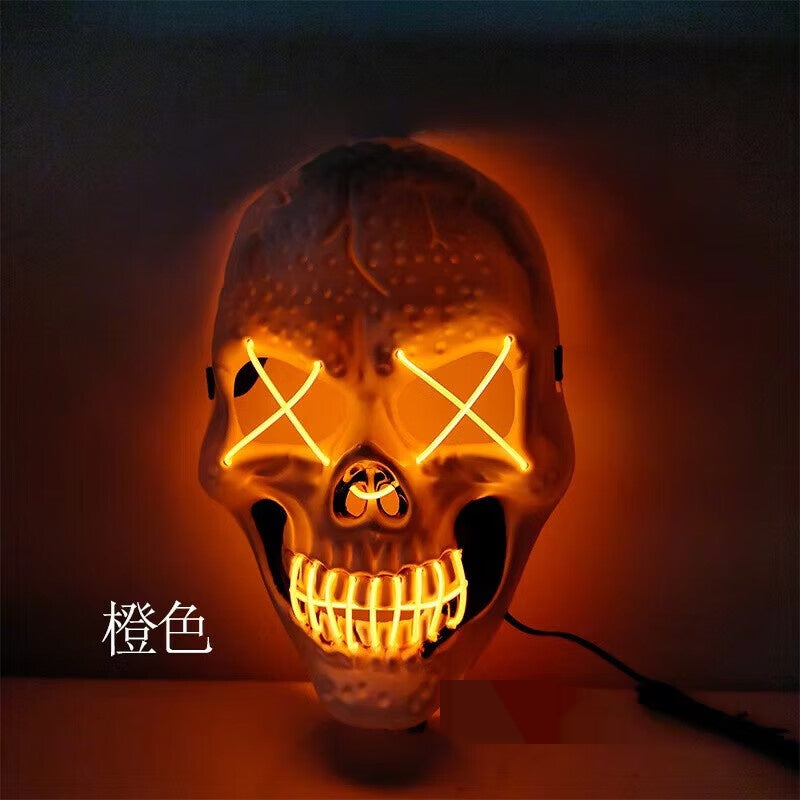 Halloween LED Light-Up Skull Mask