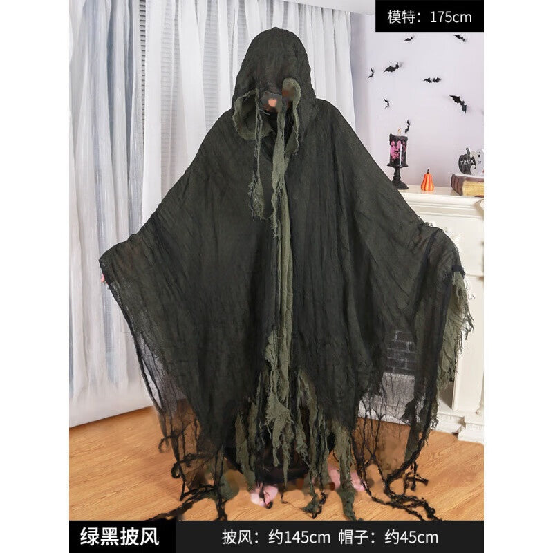 Halloween Tattered Red Cloak Cosplay Costume