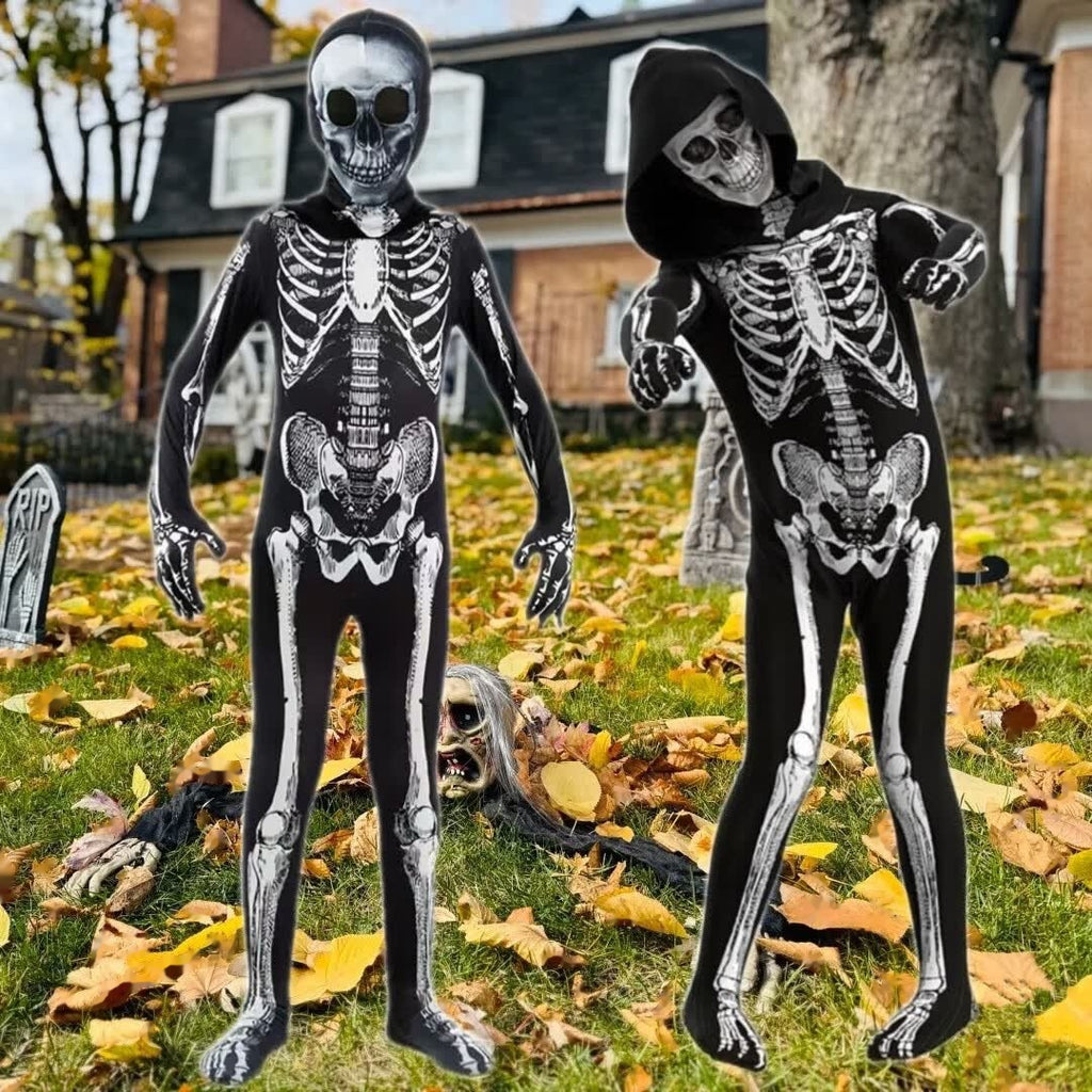 Kids Skeleton Bodysuit Halloween Costume