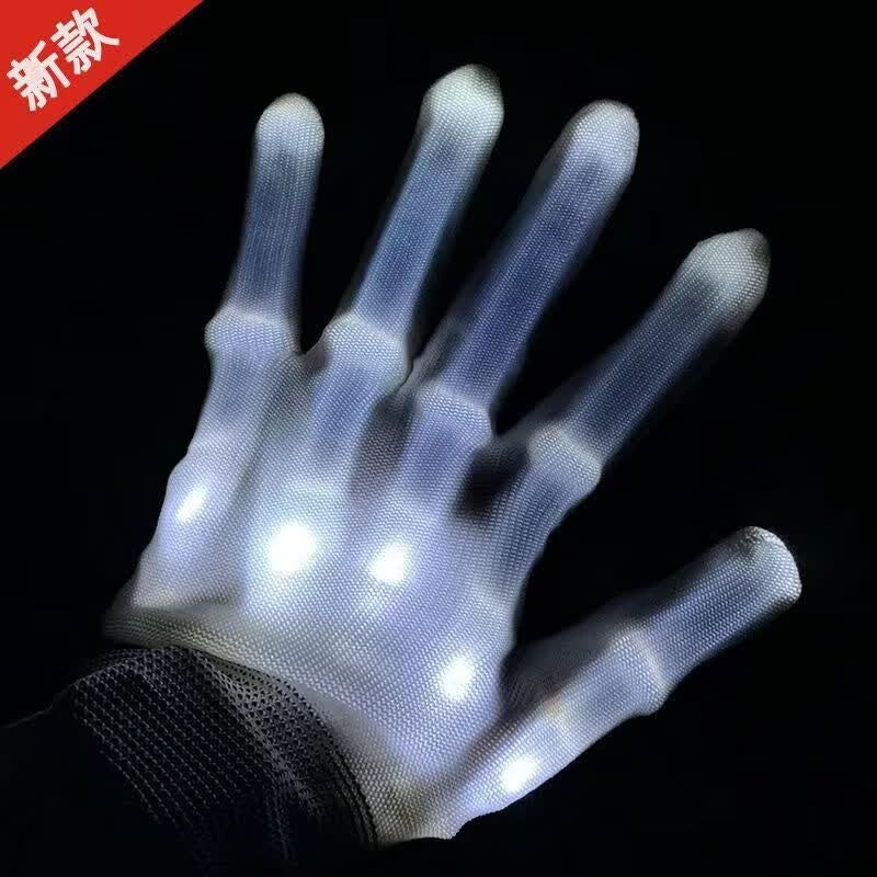 LED Light-Up Skeleton Gloves Halloween