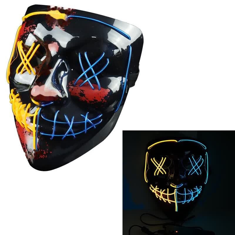Halloween LED Light-Up Cyberpunk Mask