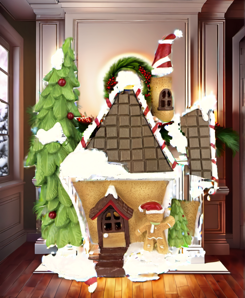Gingerbread House Christmas festive scene 3