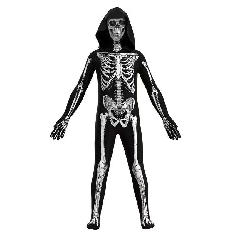 Kids Skeleton Bodysuit Halloween Costume