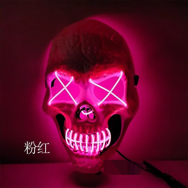 Halloween LED Light-Up Skull Mask