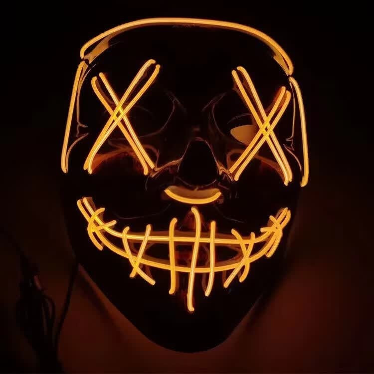 Halloween LED Light-Up Cyberpunk Mask