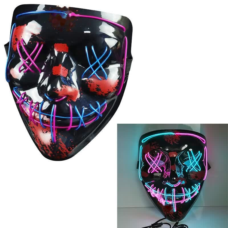 Halloween LED Light-Up Cyberpunk Mask