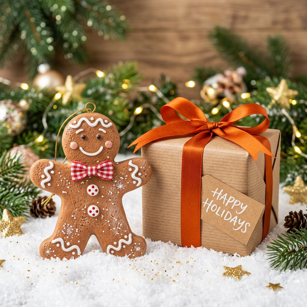 Promotional view of AZ028 - gingerbread boy gift
