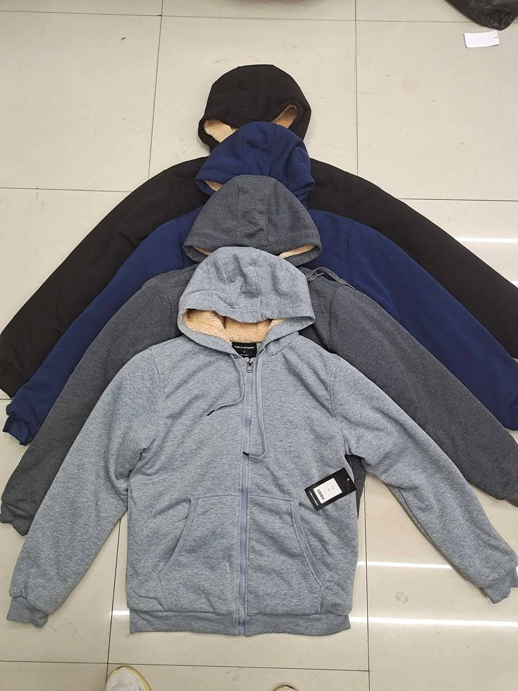 Men's Fleece Hoodie with Fur Lining