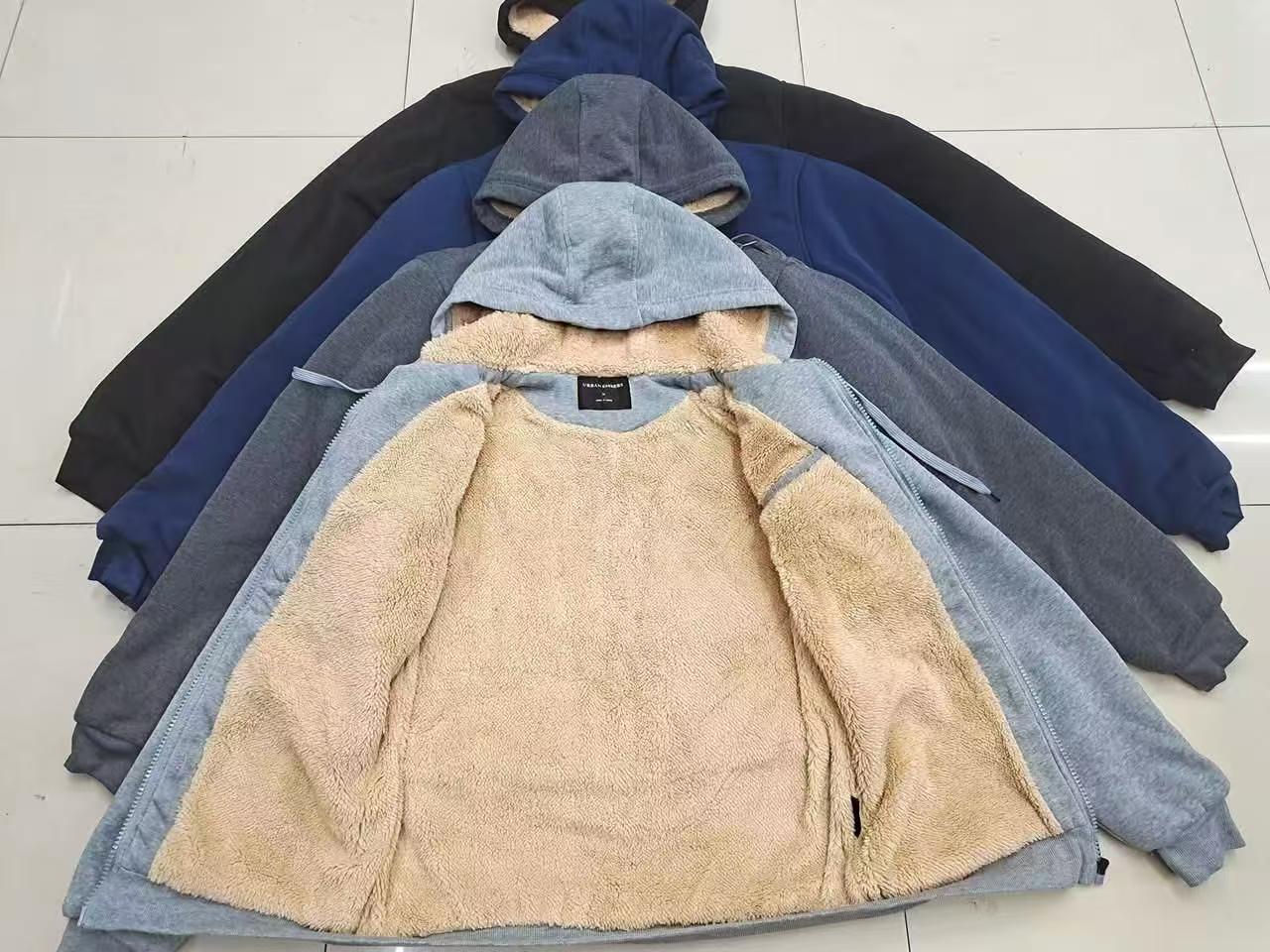 Men's Fleece Hoodie with Fur Lining