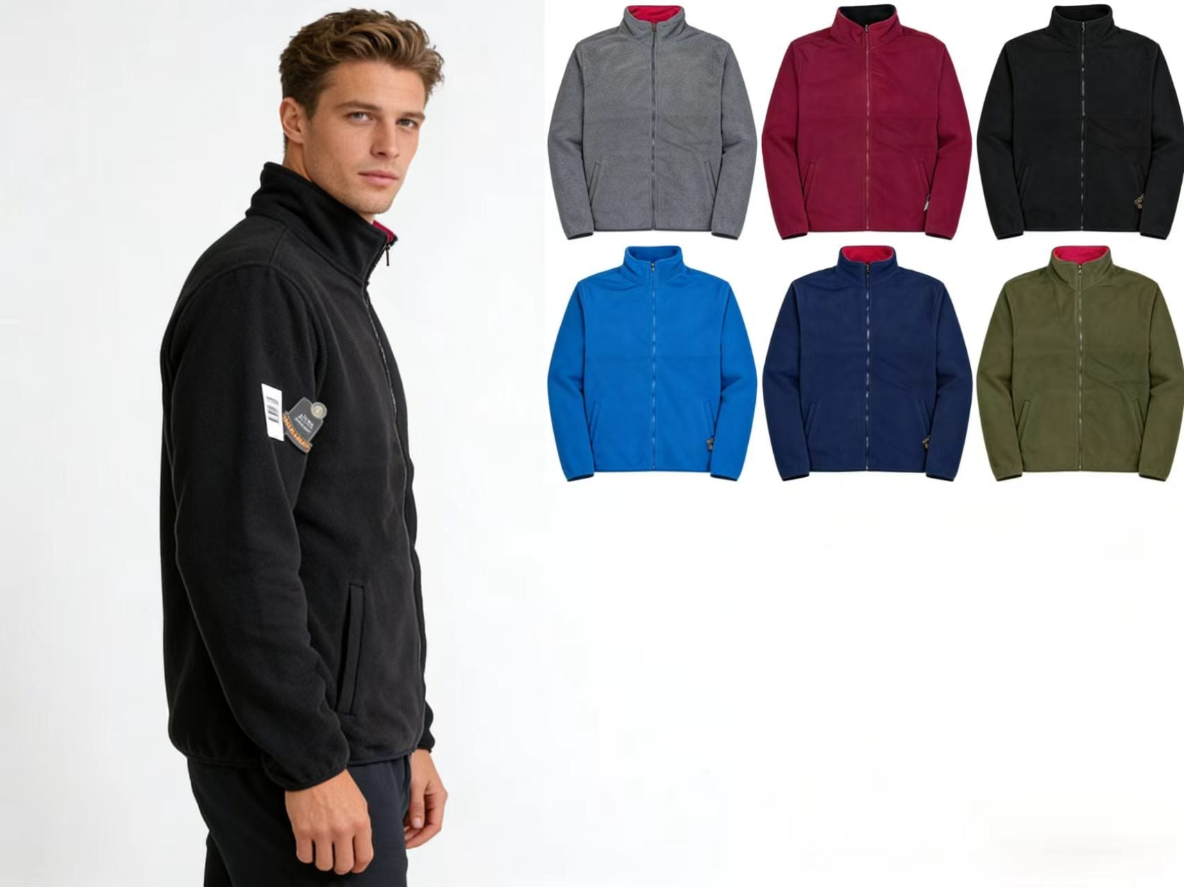 Men's Full Zipper Micro Fleece