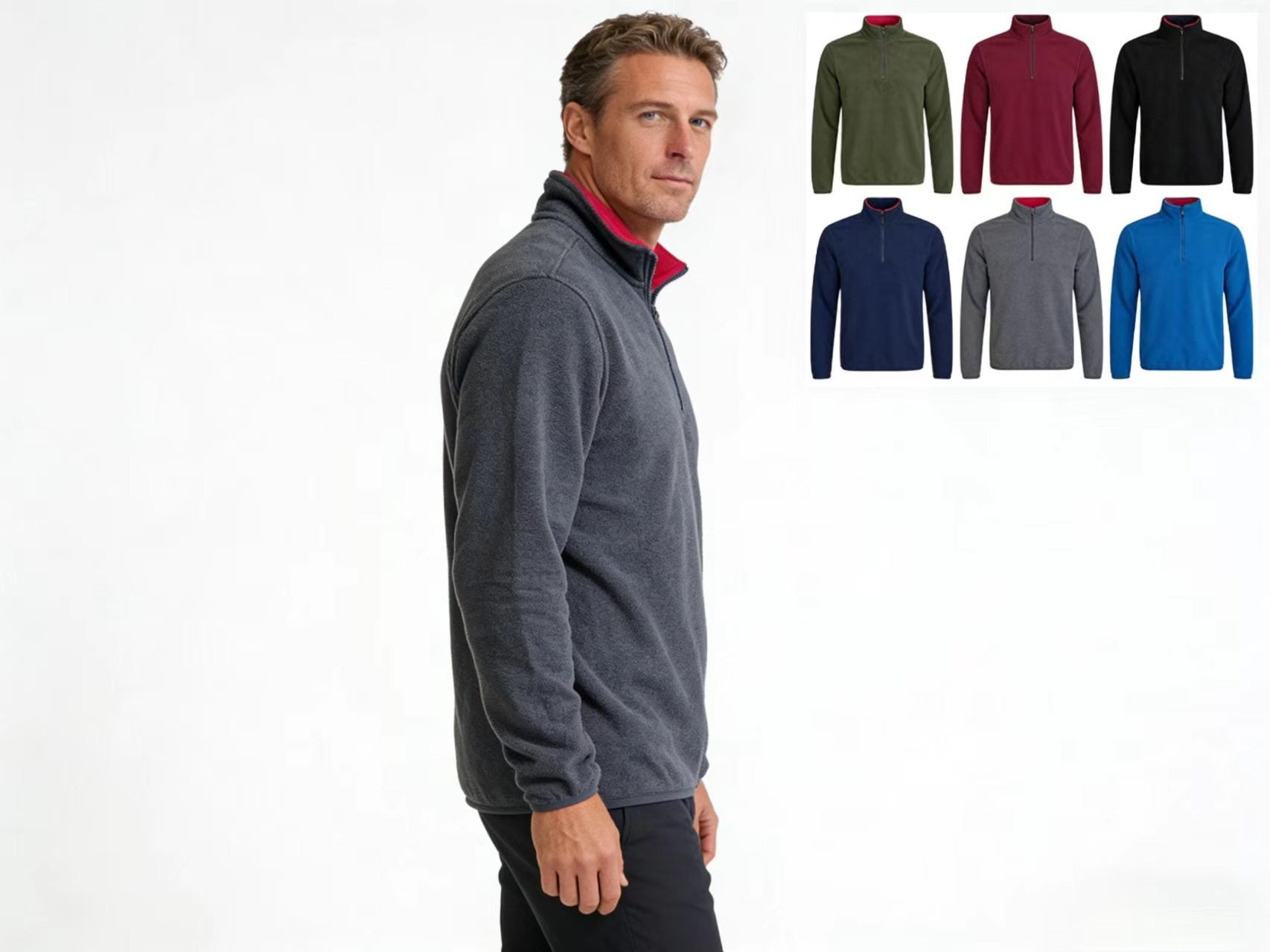 Men's Full Zipper Micro Fleece