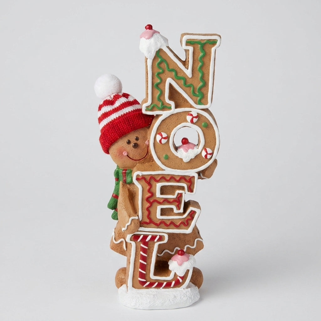 NOEL Sign - Christmas gingerbread NOEL standing sign decoration