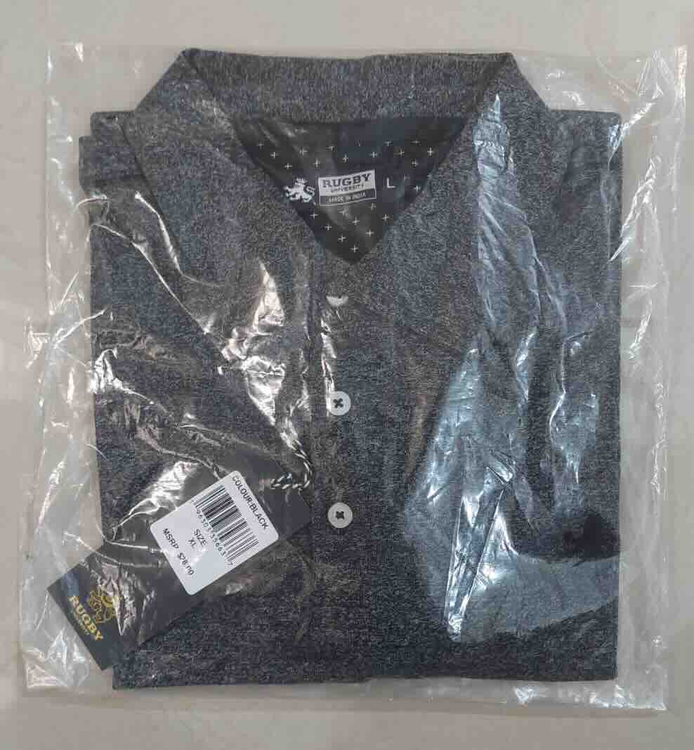 Men's Polo Shirt in Grindled Yarn