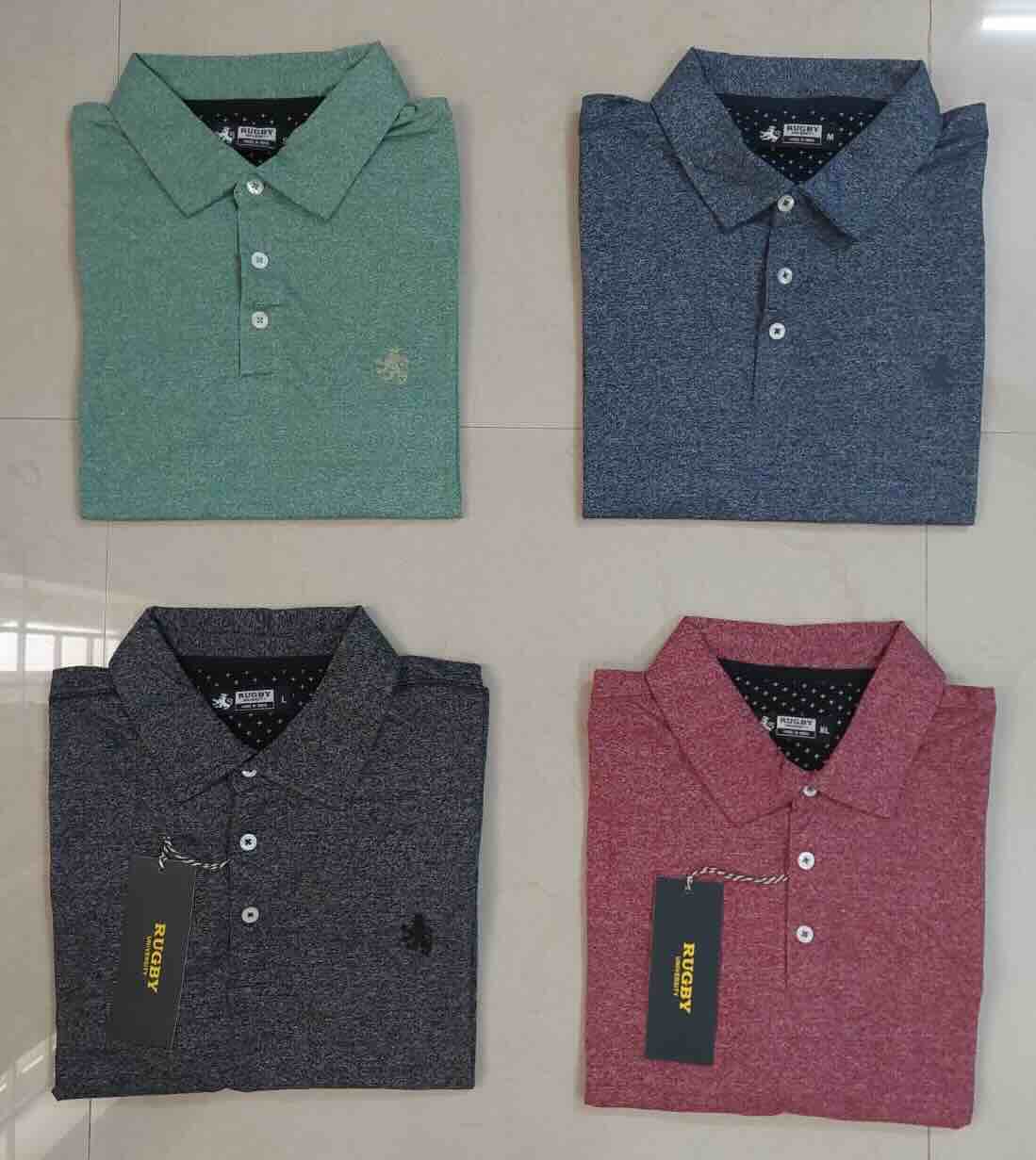 Men's Polo Shirt in Grindled Yarn