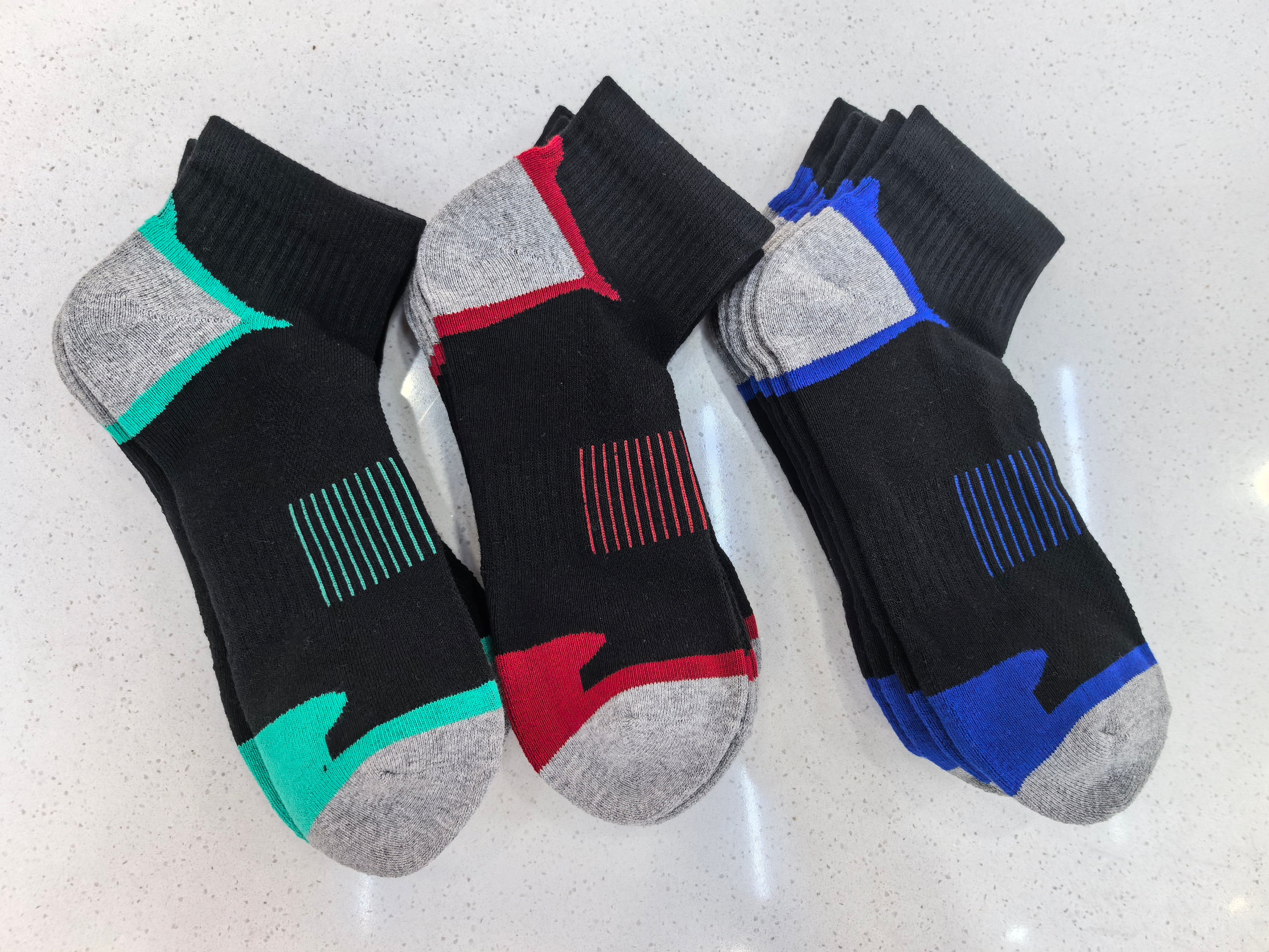 Men's 3 Pack Cushion Foot Ankle Sports Socks