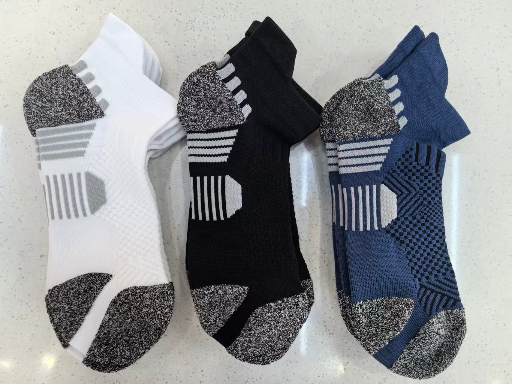 Men's 3 Pack Cushion Foot Ankle Sports Socks